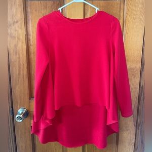 High Low Long Sleeve Fashion Top